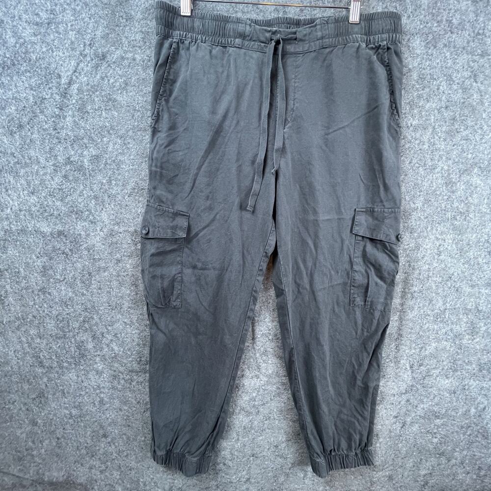 Cloth And Stone Jogger Pants Womens Medium Gray Cargo Lyocell Drawstring